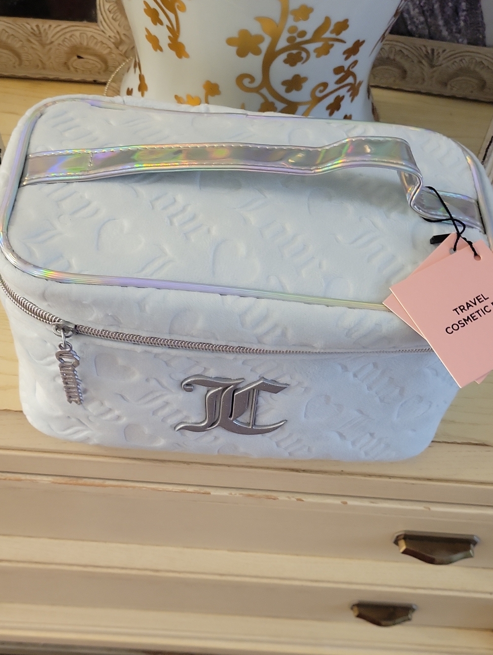 Juicy Couture 2pc Vanity Case with Holographic Accents NWT